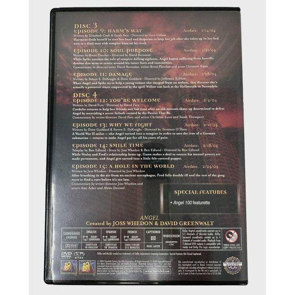 Angel Season 5 DVD Vampire TV Series 6 Disc Set 22 Episodes David Boreanaz 1999 - Picture 8 of 10